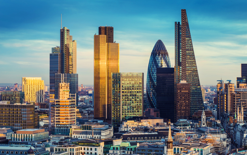The bank district of central London